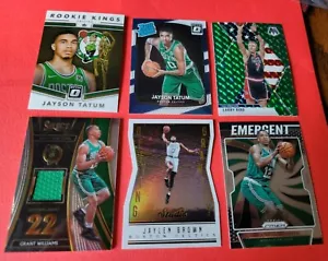 Jayson Tatum OPTIC Rookie CARD JAYLEN BROWN RC GRANT WILLIAMS Jersey LARRY BIRD - Picture 1 of 8