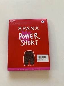 NIB! Spanx Women's Sz L Power Shorts Seamless Shaper Short Black 6" Inseam - Picture 1 of 3