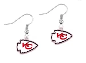 Kansas City Chiefs NFL Football Team Earrings Fan Decor Merch Jewelry Gift - Picture 1 of 1