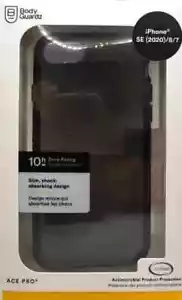 BodyGuardz Ace Pro Antimicrobial Case for iPhone SE 2020 8 7 - Smoke Black - Picture 1 of 2