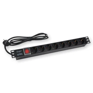 Multiprise 8 prises avec interrupteur éclairé et sécurité enfant 19" (483mm) - Photo 1/2