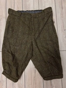 Men Country Tweed Check Plaid Hunting Shooting Breaks breeches shorts 42x16 - Picture 1 of 6