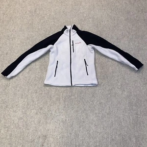 Columbia Sportswear Full Zip Fleece Sweater Interchange White/Black Women Medium - Picture 1 of 11