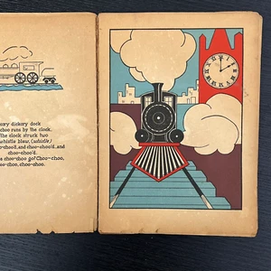 Vintage Art Deco Hickory Dickory Dock Nursery Rhymes 1920s - Picture 1 of 12