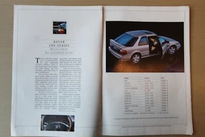 ROVER 1991 gama folleto extracto - ROVER 200, 214, 216 y GSi GTi, 218D R03 - Imagen 1 de 2