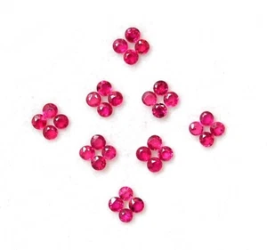 Natural Ruby 1.50 CTS Round Cut 2 mm Lot 32 Pcs Calibrated Loose Gemstones - Picture 1 of 7