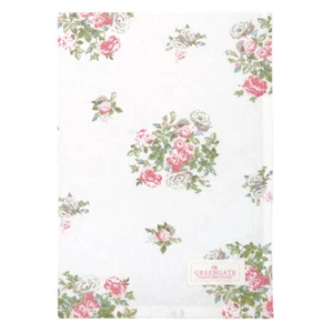 GreenGate Geschirrtuch Küchentuch Petricia white Blume Baumwolle 50x70 Landhaus - Bild 1 von 5