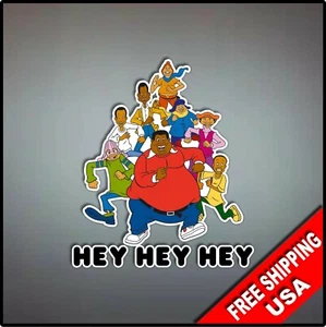 Pegatina de pared de vinilo Fat Albert Hey Hey Hey 4,5" años 80 dibujos animados - Imagen 1 de 1