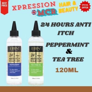 Ebin 24 Stunden Anti Juckreiz Kopfhaut Formel Pfefferminze - Teebaum 120 ml UK Verkäufer - Bild 1 von 3