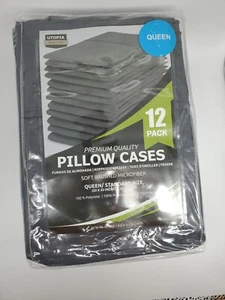 Paquete de 12 fundas de almohada de calidad premium reina/estándar nuevas en paquete 20x30 - Imagen 1 de 4