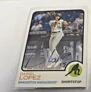 2022 Topps Heritage Minor League  Auto Dariel Lopez Pirates ROA-DL AUTOGRAPH - Picture 1 of 1
