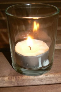 10 Kerzenhalter Gläser aus Glas Neu! Mit Kerze - Bild 1 von 1