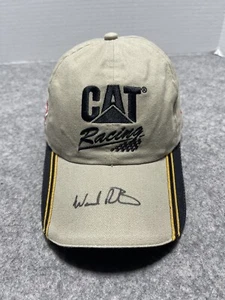 WARD BURTON Signed Auto CAT Racing Beige Strap #22 NASCAR Hat Cap Bill Davis - Picture 1 of 15