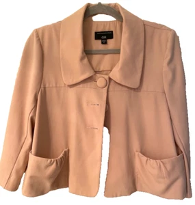 CUE Jacket Size 12 Pink Cropped A-Line PERFECT CONDITION Corporate Work - Picture 1 of 9