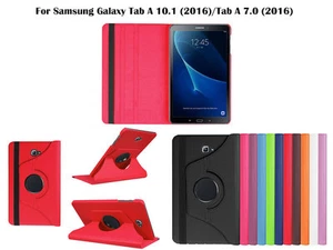 Protector de pantalla/funda giratoria de cuero PU" para Samsung Galaxy Tab A 10,1""/7,0 - Imagen 1 de 14