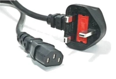  Kettle Lead Power Cable Plug PC Cord for LG, Sony & Panasonic UK 3 Pin 2.5M - Image 1 of 4