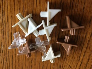 10 x Shelf Support, 1/4" Fluted Peg, Tan, Almond, White, Clear, USPS Tracking - Picture 1 of 1