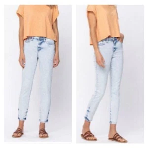 Jeans Judy blu slim fit vita alta lavaggio acido denim taglia 16W skinny elasticizzato - Foto 1 di 13
