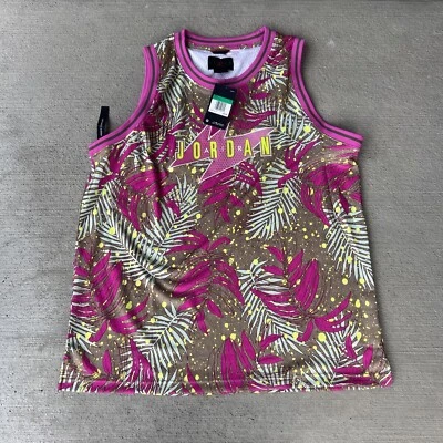 Camiseta deportiva de baloncesto Jordan Wings para hombre talla XL rosa oro gráfico camiseta sin mangas nueva con etiquetas Foto 1 de 4