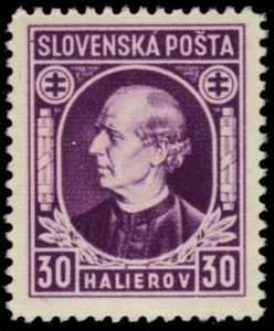 SLOVAKIA 29 (Mi38A) - Andrej Hlinka "Perforated 12.5 x 12.5" (pb58022) - Picture 1 of 1