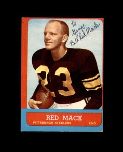 Red Mack Signed Original 1963 Topps Pittsburgh Steelers Autograph - Picture 1 of 2