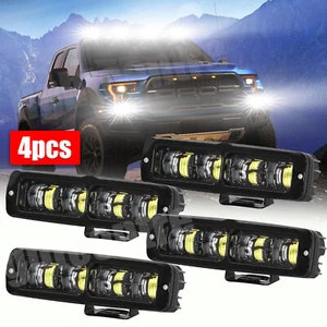 4X Luces LED de Trabajo 6 Pulgadas 48W 12V Tira de Conducción Barra de Luz de Inundación SUV Offroad - Imagen 1 de 8