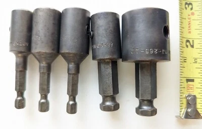 Lot of 5 APEX drill holder male hex power drive - Image 1 of 4