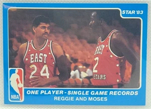 Reggie & Moses 1983 Star Basketball Single Game Records #27 ExMt - Picture 1 of 1