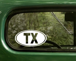 TX TEXAS DECAL 2 Oval Stickers For Car Truck Laptop Window Bumper 4x4 - Bild 1 von 1
