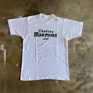 80s VINTAGE CHATEAU MARMONT HOTEL GIFT SHOP T-SHIRT SZ M SUNSET STRIP HOLLYWOOD