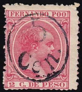 Fernando Poo 40Ahcc 1896/00 Alfonso XIII MH - Picture 1 of 1