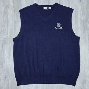 Butler University Bulldogs Men's Clique Blue Sweater Vest NCAA - Size Large - Picture 1 of 5