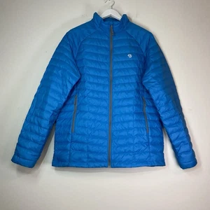 Mountain Hardwear Goose Down Puffer Jacket Mens SZ XL Blue Packable Coat - Picture 1 of 18
