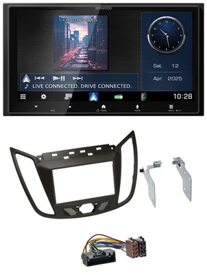 Kenwood Bluetooth 2DIN USB DAB MP3 Autoradio für Ford C-Max (ab 10) braun - Bild 1 von 4