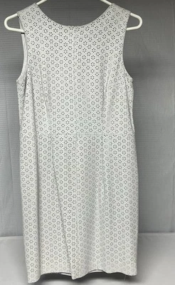 РОЗОВЫЙ TARTAN женщин белая кожа вырез без рукавов с подкладкой назад молнии платье размер 4 - Изображение 1 из 4