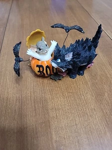 2007 CHARMING TAILS DON'T BE A SCAREDY CAT HAVE FUN 85/124 BY FITZ & FLOYD 3.5" - Picture 1 of 7