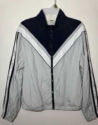 Victoria's Secret PINK Grey Windbreaker Jacket Size XS/S - Image 1 of 4