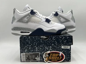 DS New Nike Air Jordan Retro 4 Midnight Navy 2022 Size 7.5 Authentic Basketball  - Picture 1 of 9