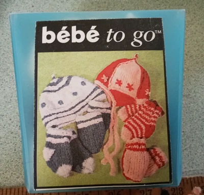 "Bebe to go" Knit One Crochet Too Kit French Blue & Snow colors Merino Wool - Image 1 of 4