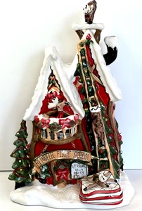 BLUE SKY CLAYWORKS Rentier Flug Schule Weihnachten Haus Teelichthalter NEU - Bild 1 von 16