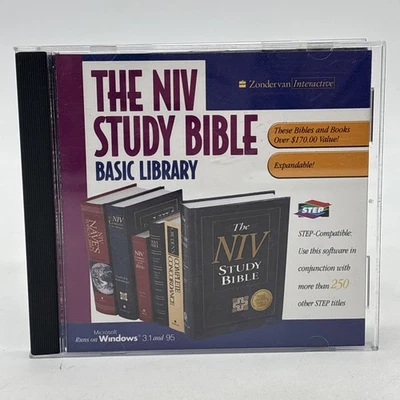 The NIV Study Bible Basic Library CD-Rom Windiws 3.1 95 Zondervan Interactive - Image 1 of 4