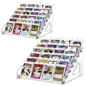 2 Pack 7 Tier Acrylic Card Display Stand, Versatile Display for Trading Cards... - Picture 1 of 6