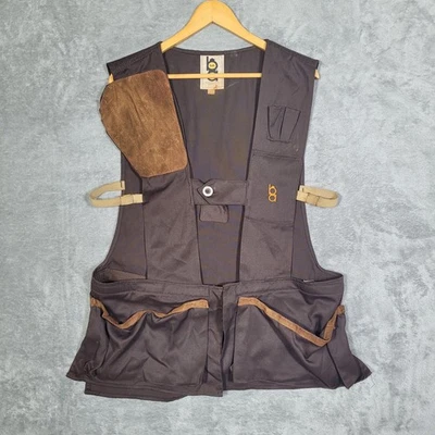 Bob Allen Shooting Vest Mens Large Shoulder Pad Sport Brown Made in USA - Image 1 of 4