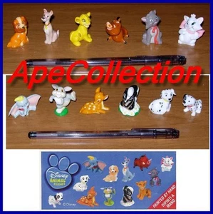 RARO Set 12 Mini Figure 3cm ANIMAL FRIENDS Originale DISNEY Sorpresine ZAINI - Imagen 1 de 1