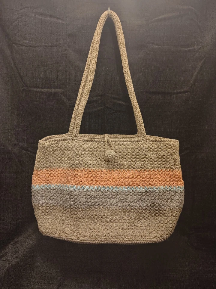 Vintage Liz Claiborne Striped Woven bag/ purse - Image 1 of 4