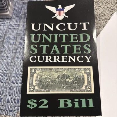 1995  $2 4-NOTE UNCUT CURRENCY SHEET LEGAL TENDER ATLANTA SOLD OUT AT MINT  S34 - Image 1 of 4