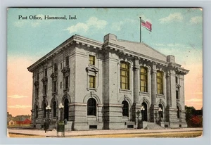 Hammond IN-Indiana, U.S. Post Office Building, Street View Vintage Postcard - Picture 1 of 2