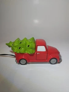 Scentsy Red Pickup Truck & Christmas Tree Wax Warmer "Special Delivery" Rare - Picture 1 of 10
