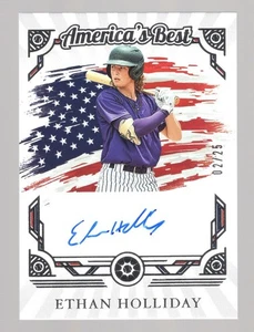 ETHAN HOLLIDAY 2025 PANINI BOYS OF SUMMER AMERICA'S BEST RC AUTO #02/25 ROCKIES - Picture 1 of 2