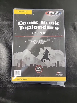 10 BCW Golden Age Comic Hard Plastic Toploader Holder Protector, Great For TMNT